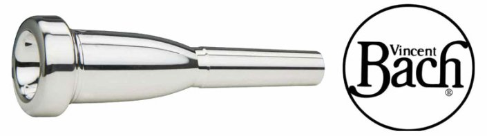 Kit Embouchures Trompette Basse - 4 Pièces (1 1/2C 3C 5C 7C) - Laiton Plaqué Or/Argent - Boîte Incluse
