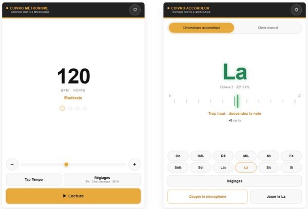 Applications Métronome Accordeur